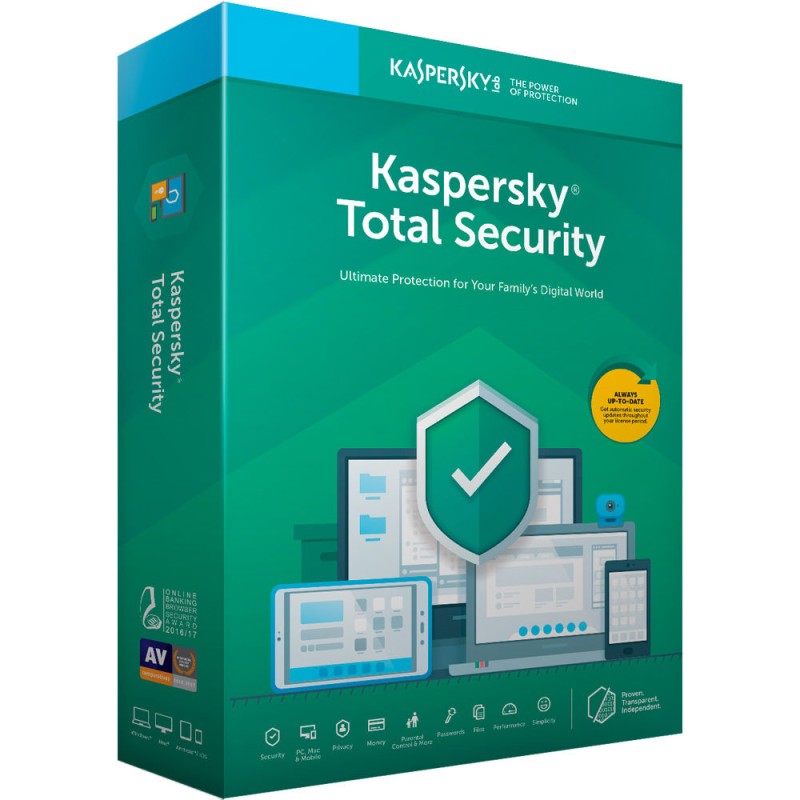 Kaspersky Lab Total Security 2019 Español Licencia básica 1 licencia(s) 1 año(s)
