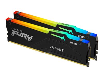 Kingston FURY Beast RGB - DDR5 - kit - 16GB: 2 x 8GB - DIMM de 288 contactos - 5200 MHz / PC5-41600 - sin búfer