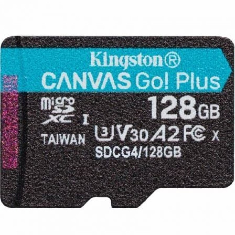 Kingston Technology 128GB microSDXC Canvas Go Plus Gen4 200R A2 U3 Paquete individual sin ADP