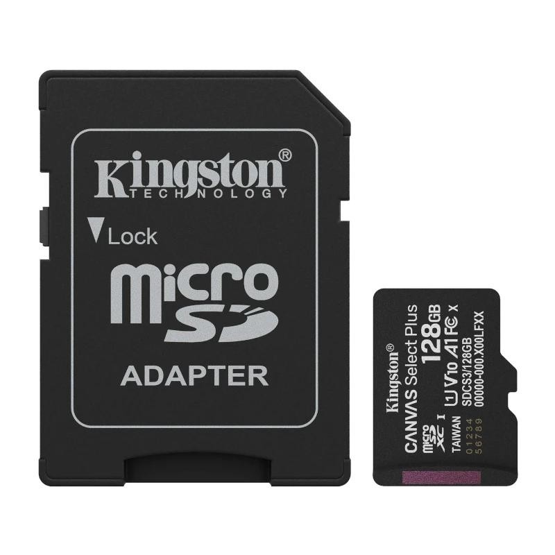 Kingston Technology 128GB microSDXC Canvas Select Plus Gen3 150MB/s A1 (Incluye adaptador de SD)