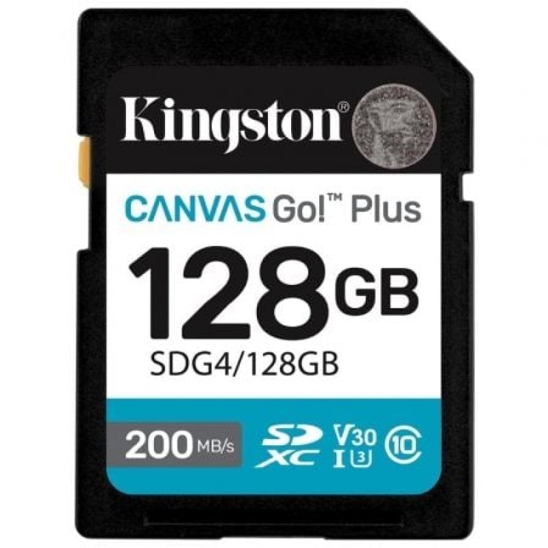 Kingston Technology Canvas Go! Plus 128GB SDXC Canvas Go Plus Gen4 200MB/s C10 UHS-I U3 V30