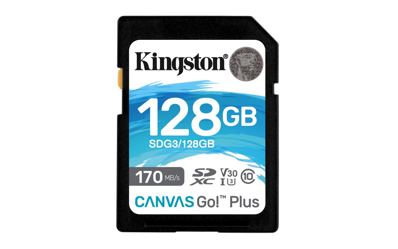 Kingston Technology Canvas Go! Plus Tarjeta SDXC Canvas Go Plus 170R C10 UHS-I U3 V30 de 128GB