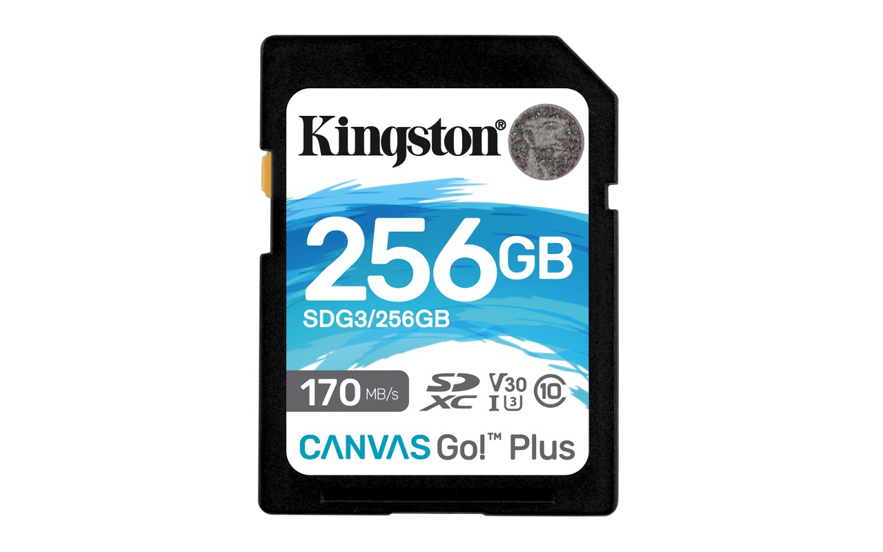 Kingston Technology Canvas Go! Plus Tarjeta SDXC Canvas Go Plus 170R C10 UHS-I U3 V30 de 256GB