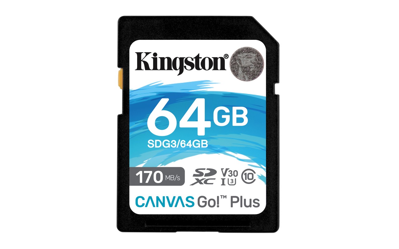 Kingston Technology Canvas Go! Plus Tarjeta SDXC Canvas Go Plus 170R C10 UHS-I U3 V30 de 64GB
