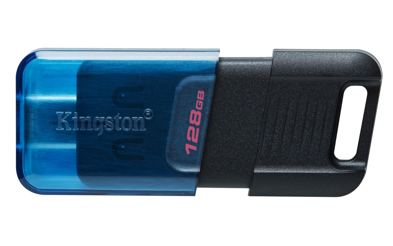 Kingston Technology DataTraveler 80 M unidad flash USB 128GB USB Tipo C 3.2 Gen 1 (3.1 Gen 1) Negro, Azul