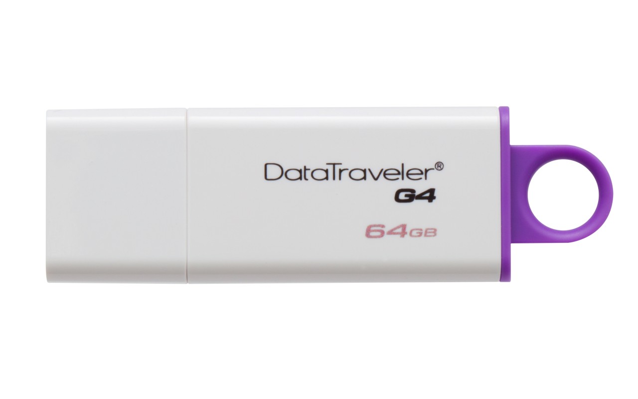Kingston Technology DataTraveler G4 unidad flash USB 64GB USB tipo A 3.2 Gen 1 (3.1 Gen 1) Violeta, Blanco