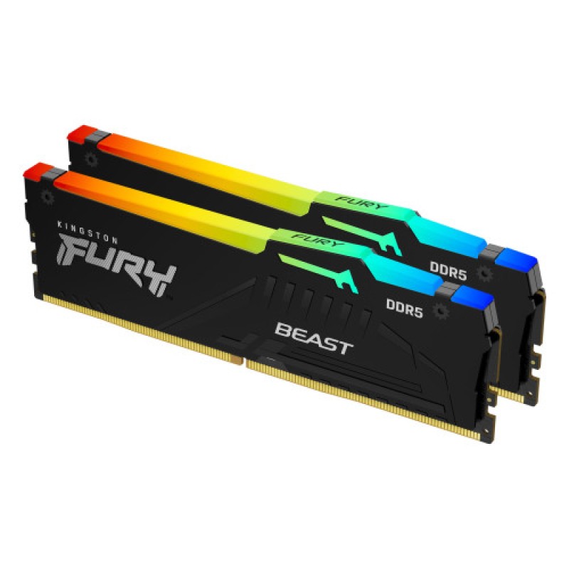 Kingston Technology FURY Beast 64GB 6000 MT/s DDR5 CL36 DIMM (Kit de 2) RGB EXPO