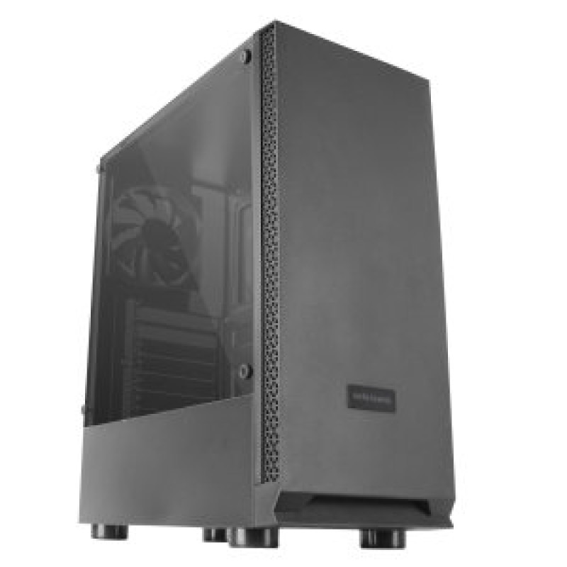 (Km0) CAJA ATX SEMITORRE MARS GAMING MCN2 COLOR GRAFITO FRONTAL LISO VENTANA LATERAL COMPLETA SIN FU