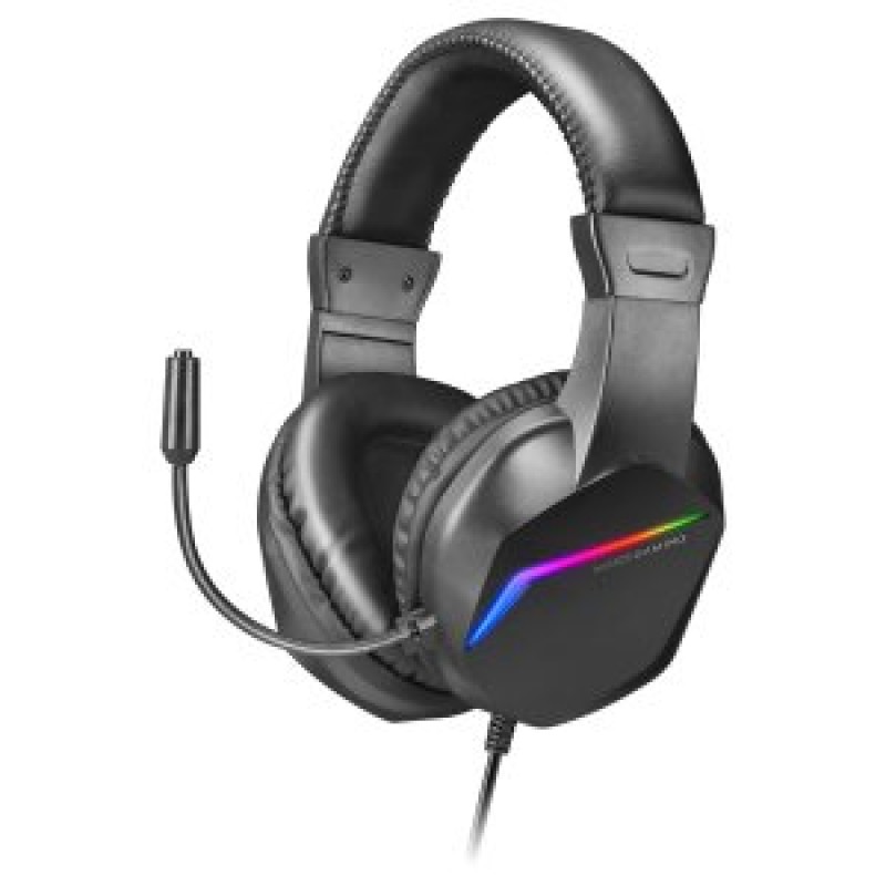 (Km0) HEADSET MARS GAMING MH122 BLACK ULTRA LIGEROS 184g DRIVERS DE NEODIMO 50mm MICROFONO FLEXIBLE