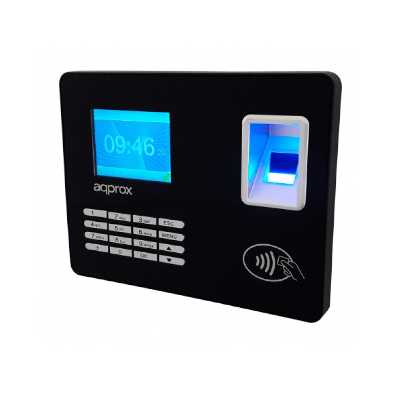 LECTOR BIOMETRICO APPROX PARA CONTROL DE PRESENCIA POR HUELLA DACTILA - NUMERO - TARJETA RF, SOFTWARE DE CONTROL POR LAN,  APERTURA DE PUERTAS