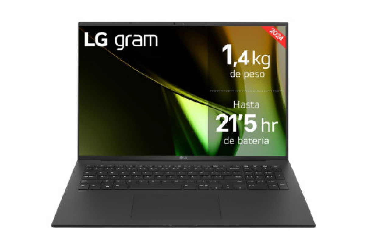 LG 17Z90S Intel Core Ultra 7 155H Portátil 43,2 cm (17") WQXGA 16GB LPDDR5-SDRAM 1TB SSD Wi-Fi 6E (802.11ax) Windows 11 Home Español Gris