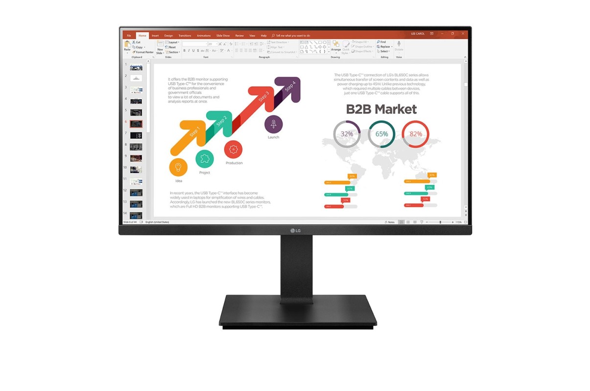 LG 24BP450Y-B pantalla para PC 60,5 cm (23.8") 1920 x 1080 Pixeles Full HD LED Negro