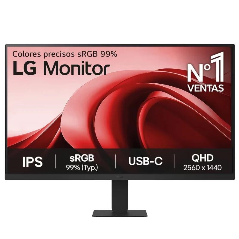 LG 27'' QHD Monitor pantalla para PC 68,6 cm (27") 2560 x 1440 Pixeles Quad HD Negro