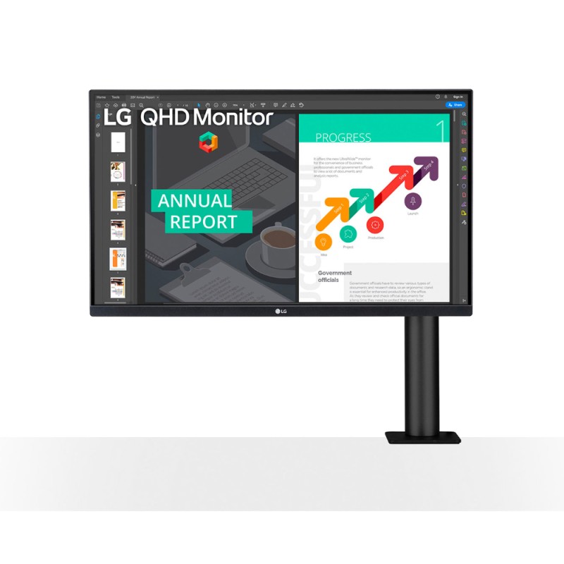 LG 27QN880-B LED display 68,6 cm (27") 2560 x 1440 Pixeles Quad HD LCD Negro