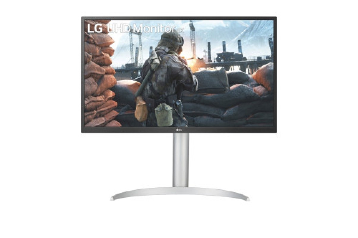 LG 27UP550P-W pantalla para PC 68,6 cm (27") 3840 x 2160 Pixeles 4K Ultra HD Plata, Blanco