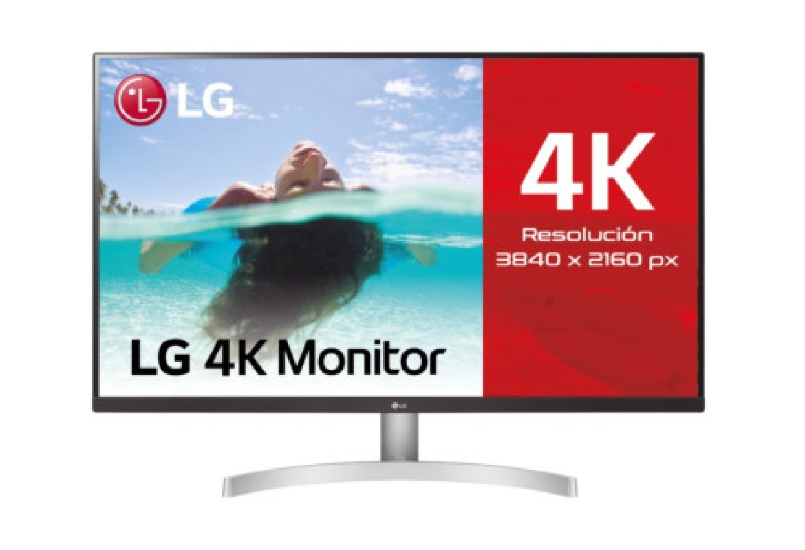 LG 32UN500P-W pantalla para PC 80 cm (31.5") 3840 x 2160 Pixeles 4K Ultra HD Plata, Blanco