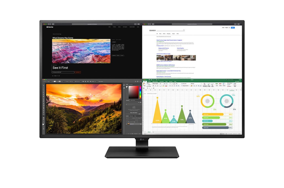 LG 43UN700P-B pantalla para PC 109,2 cm (43") 3840 x 2160 Pixeles 4K Ultra HD LED Negro