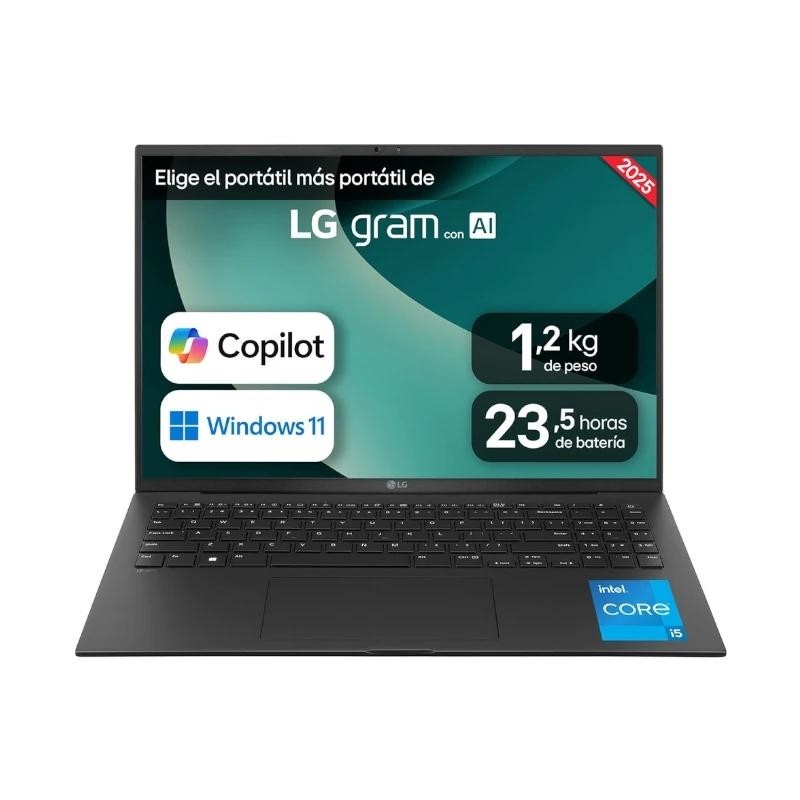 LG Gram 16Z90RU-G.AA55B ordenador portatil Intel® Core™ i5 i5-1334U Portátil 40,6 cm (16") WQXGA 16GB LPDDR4x-SDRAM 512GB SSD Wi-Fi 6 (802.11ax)