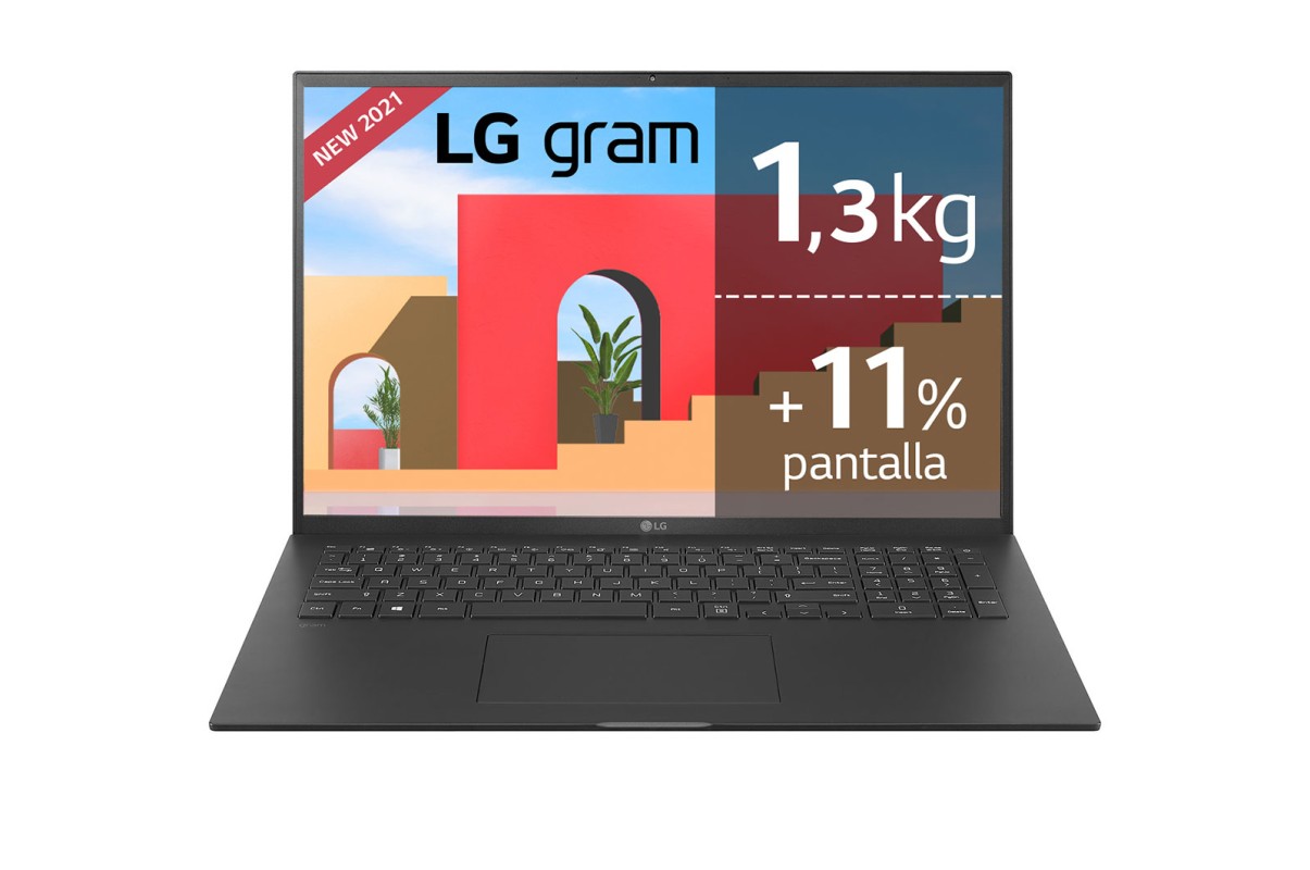 LG Gram 17Z95P-G.AA78B ordenador portatil i7-1195G7 Netbook 43,2 cm (17") WQXGA Intel® Core™ i7 16GB LPDDR4x-SDRAM 512GB SSD Wi-Fi 6 (802.11ax) W