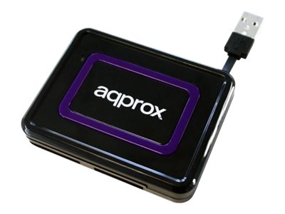 Lector de tarjetas externo approx dni y smart cards appcrdnib compatible con tarjetas sim 7 ranuras para s.o. windows usb 2.0 co