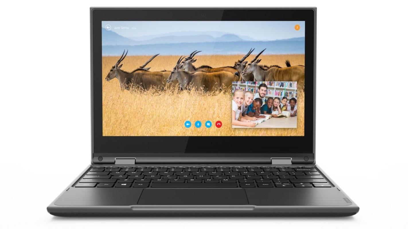 Lenovo 300e Windows 2nd Gen Intel® Celeron® N N4120 Híbrido (2-en-1) 29,5 cm (11.6") Pantalla táctil HD 4GB LPDDR4-SDRAM 128GB SSD Wi-Fi 5 (802.