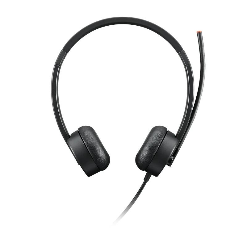 Lenovo Stereo Analog Auriculares Alámbrico Diadema Oficina/Centro de llamadas Negro
