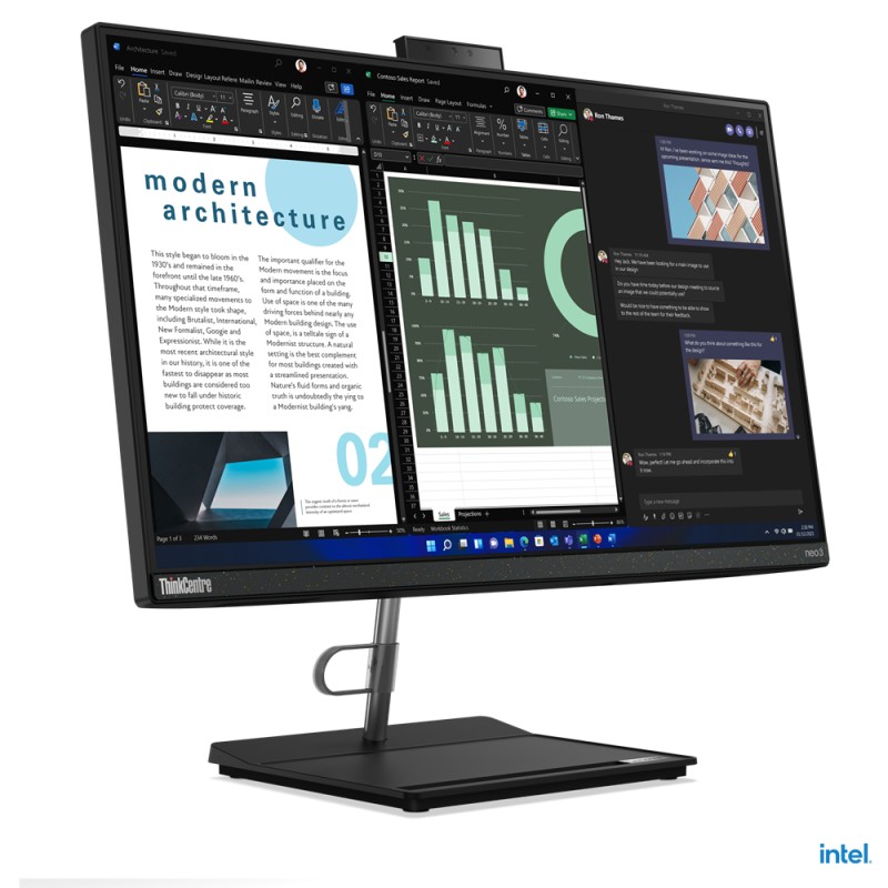 Lenovo ThinkCentre neo 30a Intel® Core™ i5 i5-12450H 60,5 cm (23.8") 1920 x 1080 Pixeles PC todo en uno 8GB DDR4-SDRAM 256GB SSD Windows 11 Pro W