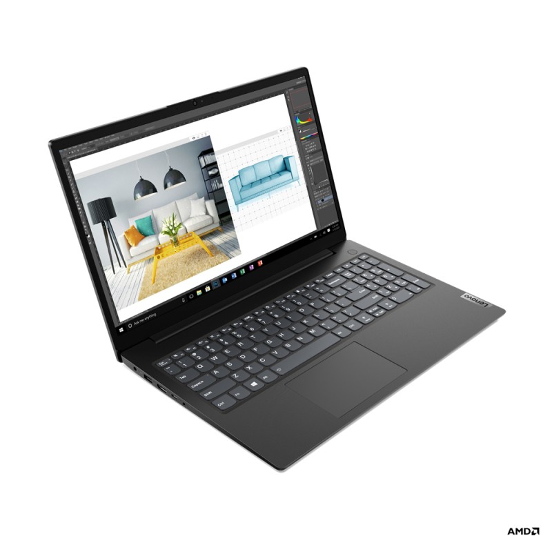 Lenovo V V15 Portátil 39,6 cm (15.6") Full HD AMD Ryzen 5 8GB DDR4-SDRAM 512GB SSD Wi-Fi 5 (802.11ac) Windows 10 Home Negro