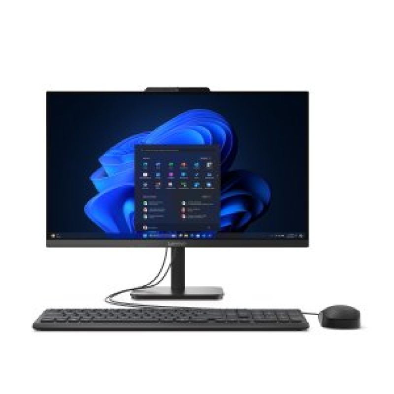 Lenovo V100 Intel® N N100 60,5 cm (23.8") 1920 x 1080 Pixeles PC todo en uno 8GB DDR4-SDRAM 512GB SSD Windows 11 Pro Wi-Fi 6 (802.11ax) Negro
