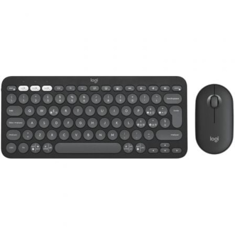 Logitech 920-012227 teclado Ratón incluido Universal RF Wireless + Bluetooth QWERTY Español Grafito