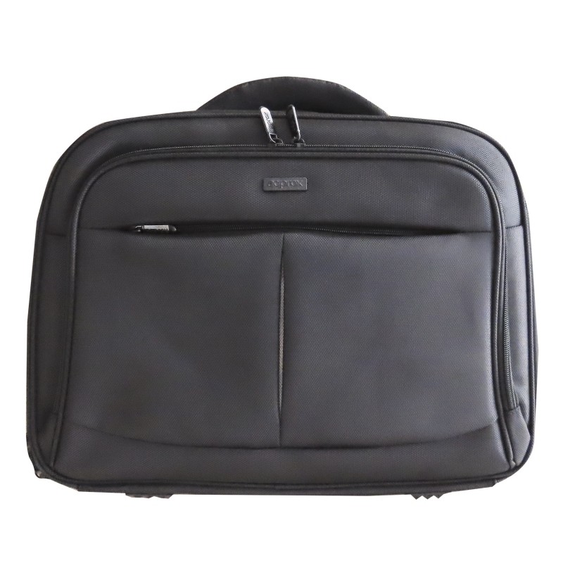 MALETIN DE PORTATIL APPROX APPNB601 15.6" ALTA CALIDAD COPARTIMENTOS ADICIONALES CORREA PARA TROLLEY COLOR NEGRO