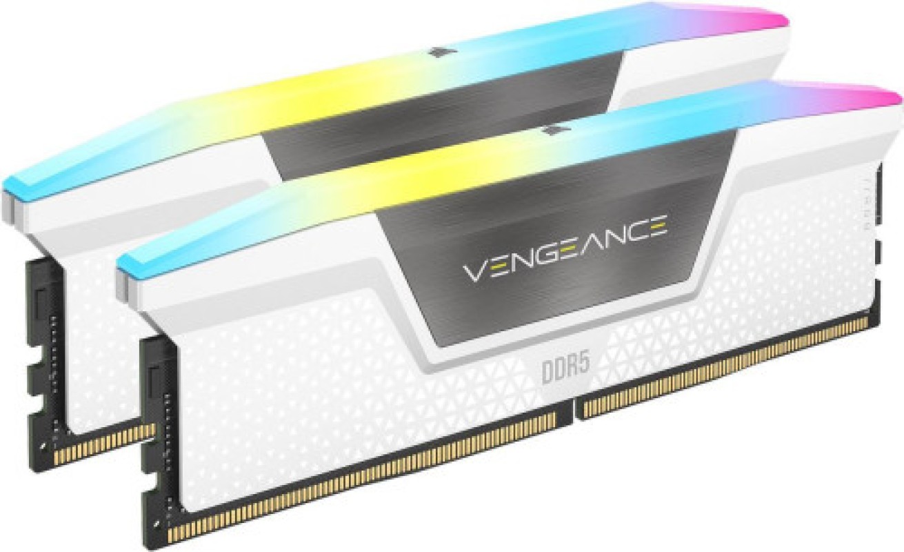 MEMORIA CORSAIR DDR5 32GB 2X16GB PC6000 VENGEANCE RGB BLANCA CMH32GX5M2E6000Z36W