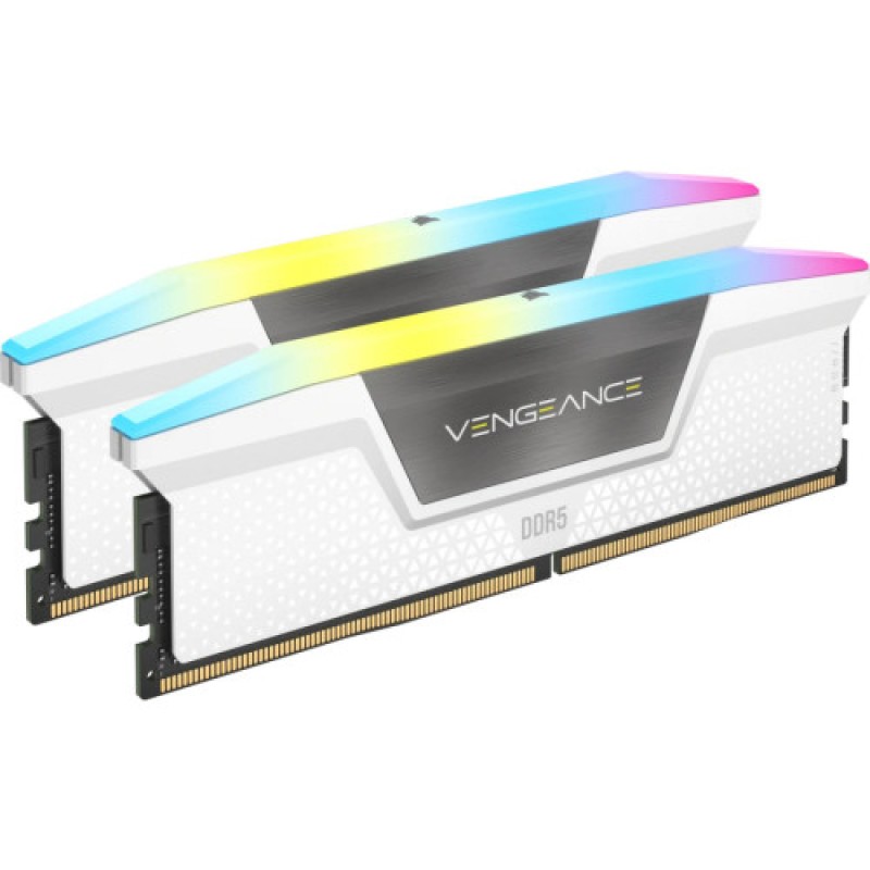 MEMORIA CORSAIR DDR5 32GB 2X16GB PC6400 VENGEANCE RGB BLANCA CMH32GX5M2B6400Z32W