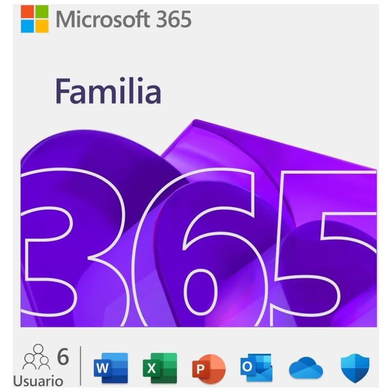 MICROSOFT OEM MICROSOFT 365 FAMILIA 1AÑO 6USU ESD STOCK EP2-36894