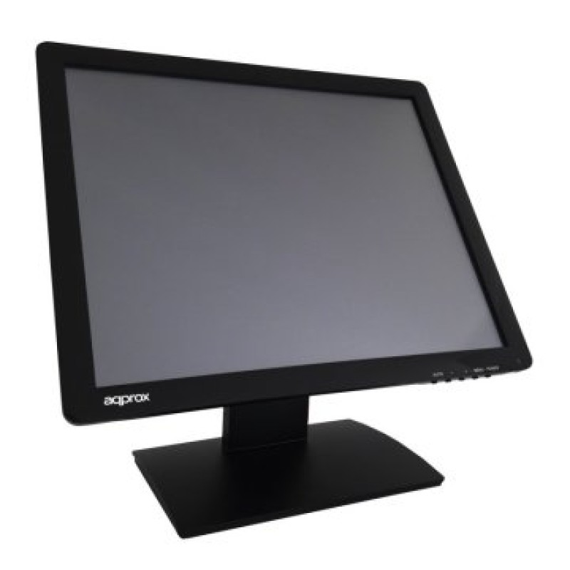 MONITOR 17" TACTIL TPV APPROX APPMT17W5 VGA, USB, NEGRO 5MS 300cd/m2 INCLINABLE BASE ANTIVIBRACIÓN,