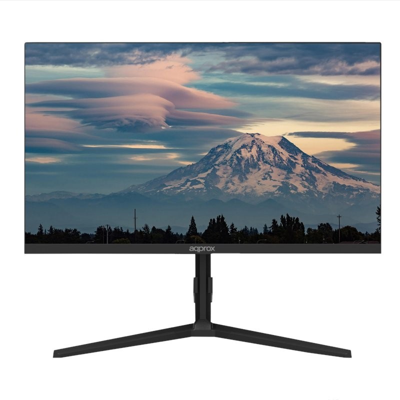 MONITOR 23.8" HDMI VGA APPROX APPM24SB FHD 1920x1080 75Hz 4MS 250cd/m 178º REGULABLE EN ALTURA Y PIVOTANTE COLOR NEGRO VESA 100X100
