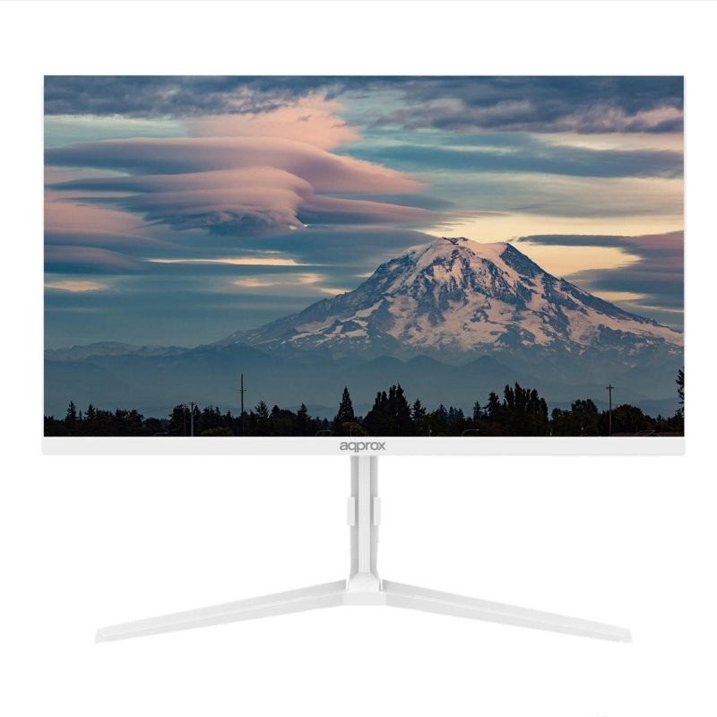 MONITOR 23.8" HDMI VGA APPROX APPM24SW FHD 1920x1080 75Hz 4MS 250cd/m 178º REGULABLE EN ALTURA Y PIVOTANTE COLOR BLANCO VESA 100X100