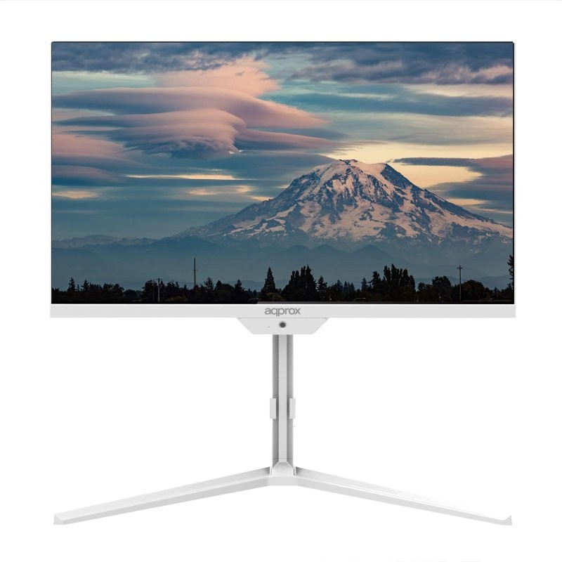 MONITOR 23.8" HDMI VGA APPROX APPM24SWW FHD 1920x1080 75Hz 4MS 250cd/m 178º WEBCAM 2MP ALTAVOCES  REGULABLE EN ALTURA Y PIVOTANTE COLOR BLANCO VESA 1