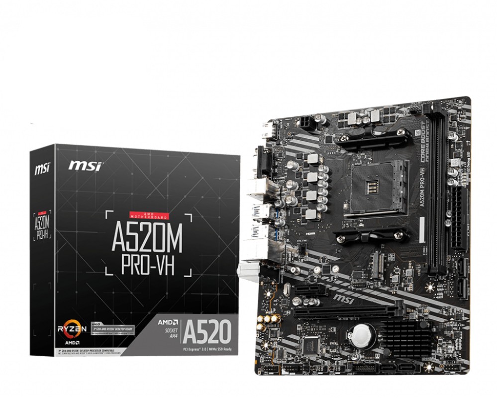 MSI A520M PRO-VH AMD A520 Zócalo AM4 micro ATX