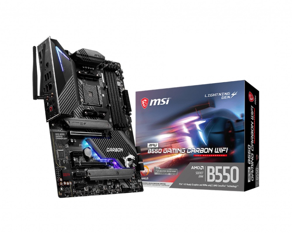 MSI AM4 B550 GAMING CARBON WIFI AMD B550 Zócalo AM4 ATX
