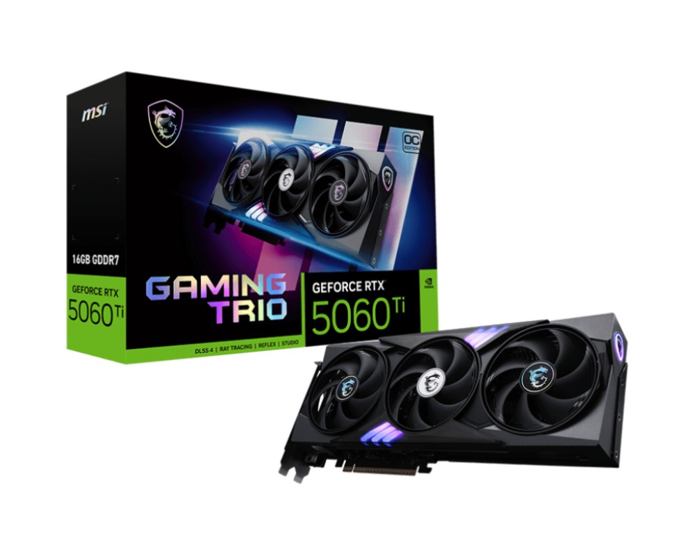 MSI GAMING GeForce RTX 5060 TI 16G TRIO OC NVIDIA 16GB GDDR7