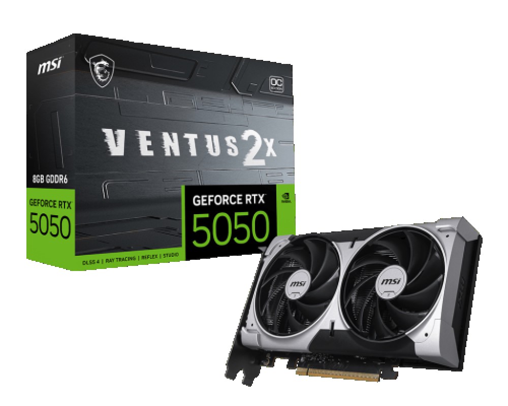 MSI GEFORCE RTX 5050 8G VENTUS 2X OC tarjeta gráfica NVIDIA 8GB GDDR6