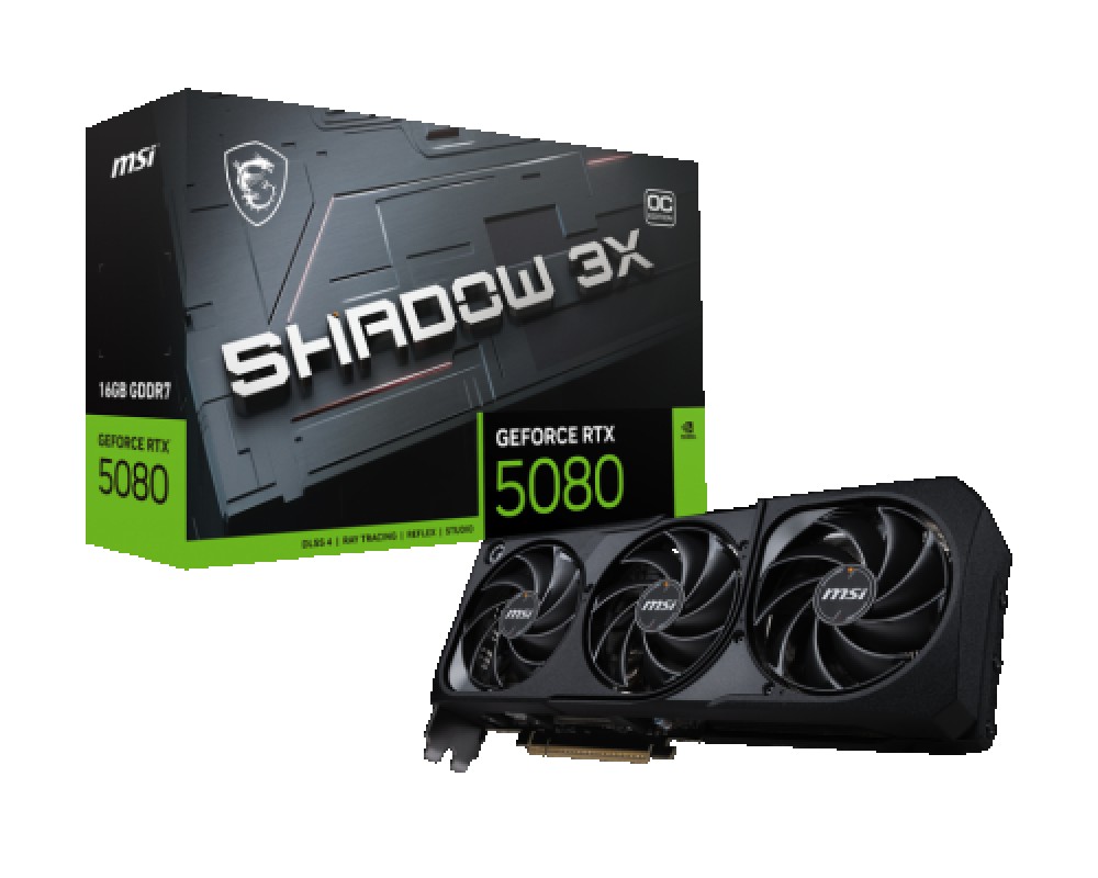 MSI GEFORCE RTX 5080 16G SHADOW 3X OC tarjeta gráfica NVIDIA 16GB GDDR7