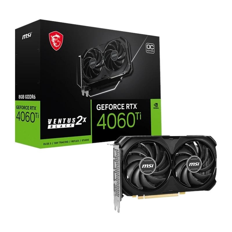 MSI GeForce RTX 4060 Ti VENTUS 2X BLACK 8G OC NVIDIA 8 GB GDDR6