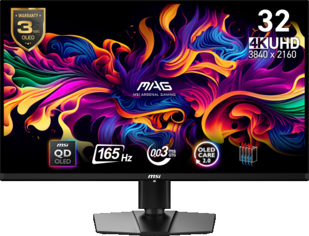 MSI MAG 321UP QD-OLED pantalla para PC 80 cm (31.5") 3840 x 2160 Pixeles 4K Ultra HD Negro