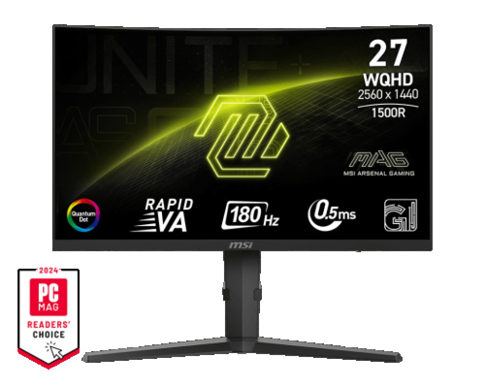 MSI MONITOR MAG 275CQRF QD E2. 27". CURVO 1500R. 2560X1440. 180HZ. NEGRO