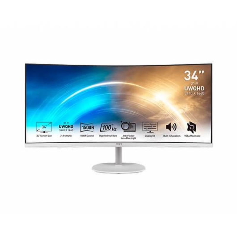 MSI MP341CQW Monitor34" UWQHD VGA HDMI MM curv