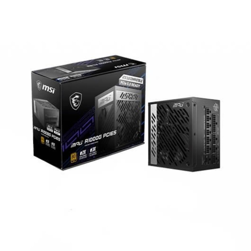 MSI MPG A1000G PCIE5 unidad de fuente de alimentación 1000 W 20+4 pin ATX ATX Negro