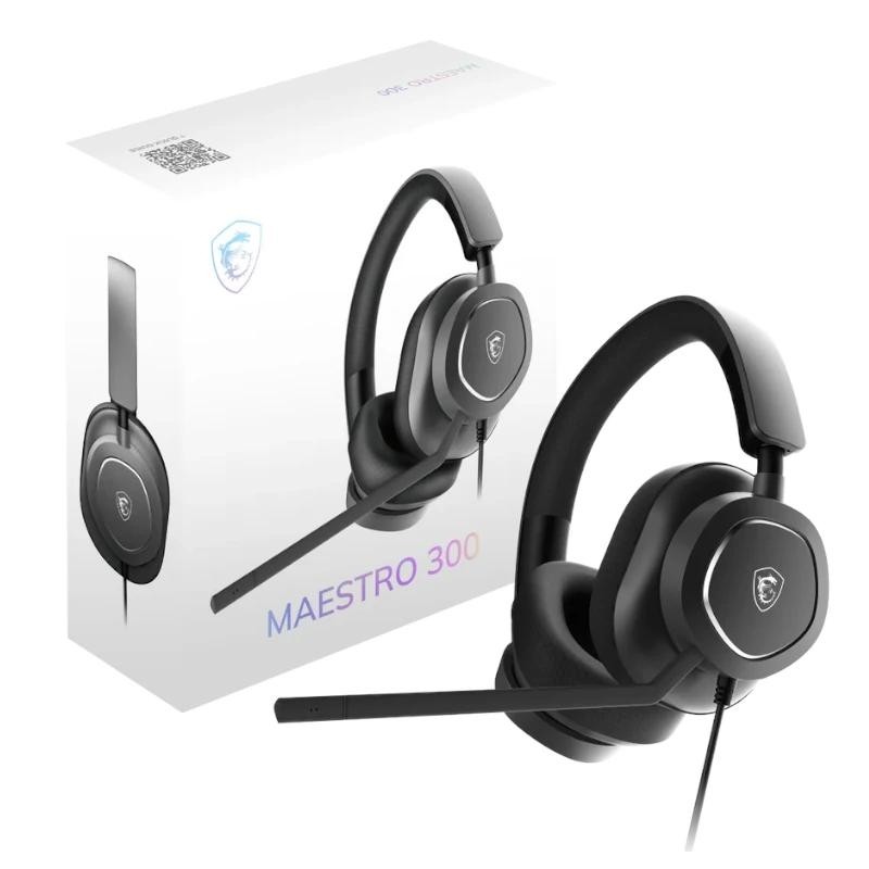 MSI Maestro 300 Auriculares Alámbrico Diadema Juego USB Type-C / USB Type-A Negro