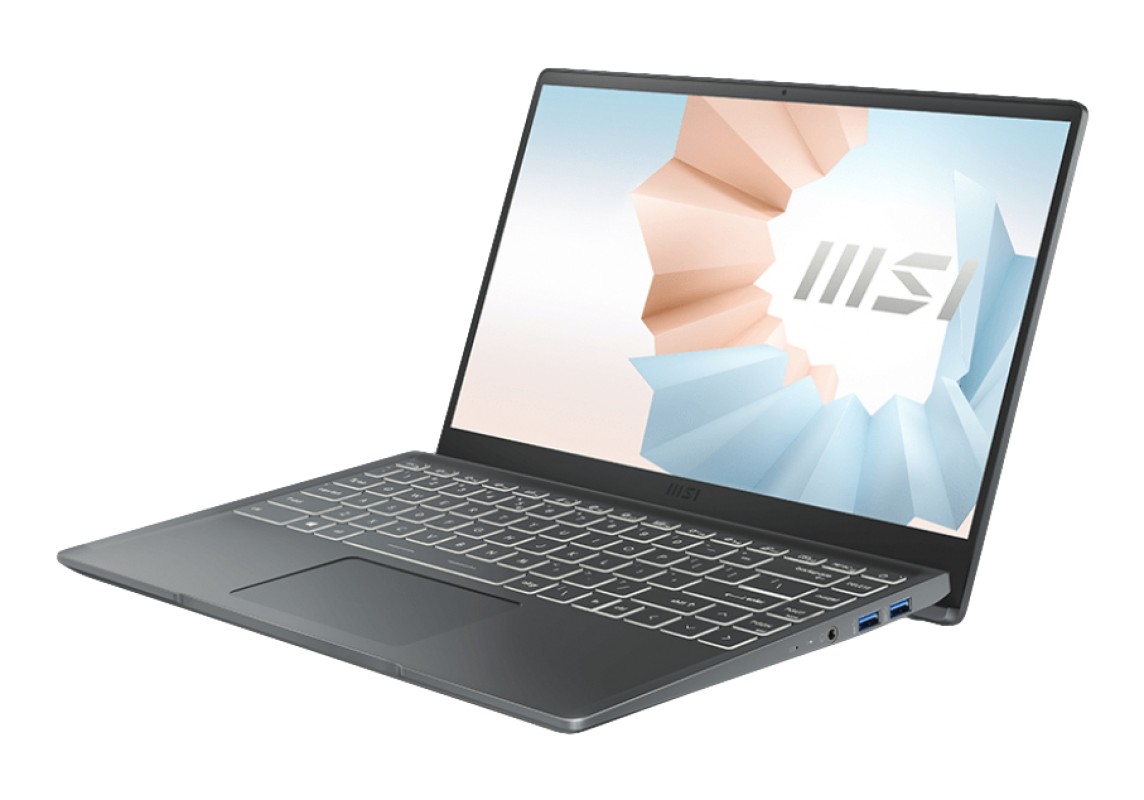 MSI Modern 14 B11SB-009XES Portátil 35,6 cm (14") Full HD Intel Core i7 16GB DDR4-SDRAM 512GB SSD NVIDIA GeForce MX450 Wi-Fi 5 (802.11ac) FreeDOS G